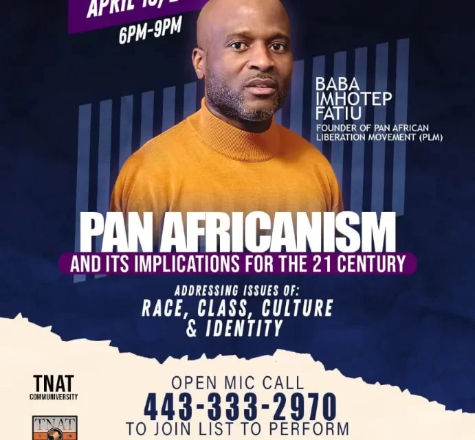 April 13, 2024: Baba Imhotep Fatiu on Pan Africanism and its Implications for the 21st Century at Temple of New African Thought in Baltimore