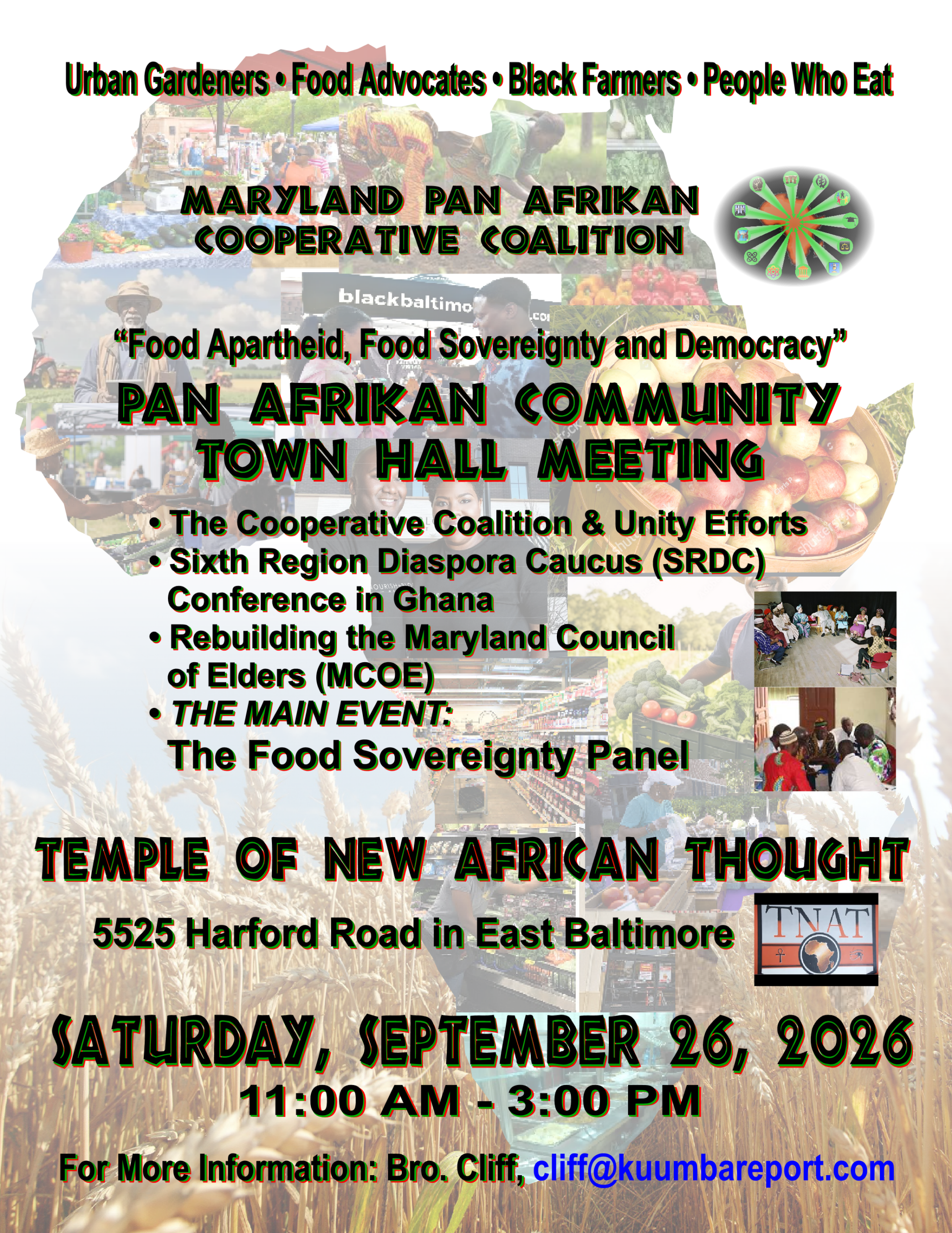 Maryland Pan Afrikan Community Town Hall Meeting, Saturday, September 26, 2026